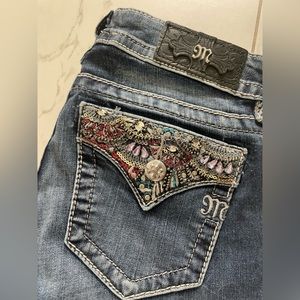 MISS ME Embellished Jeans 27 bootcut sparkle